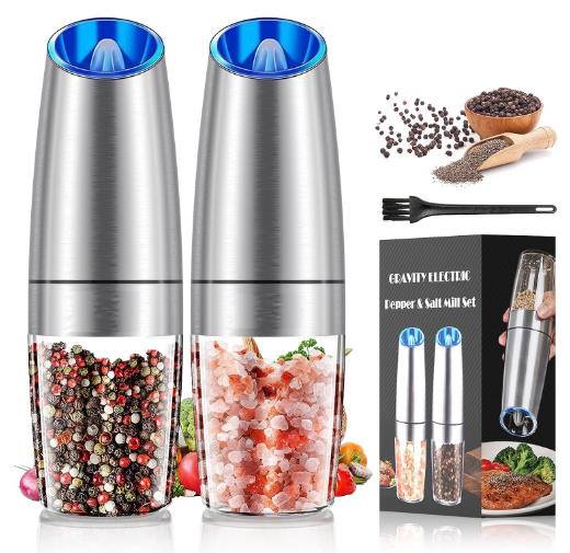 Hot Selling Gravity Electric Salt And Pepper Grinders Set